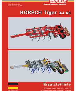 Horsch Tiger_3_4_AS_2 Seed_bedder Parts manual catalog PDF Download