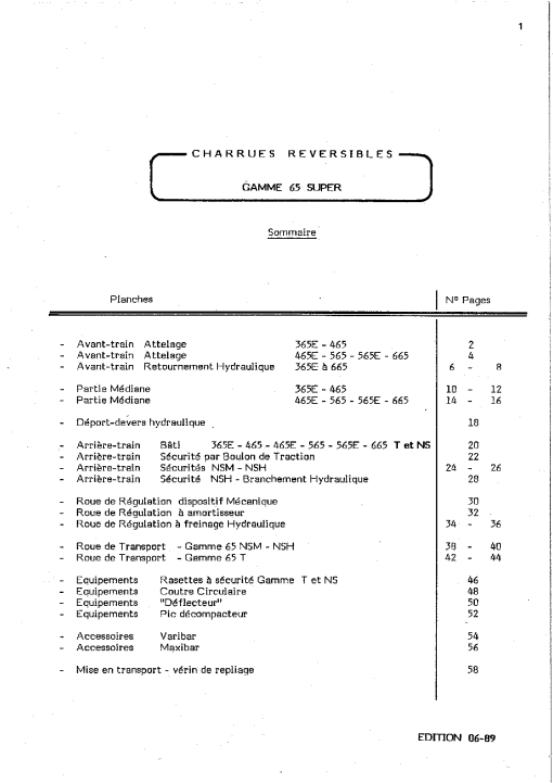Howard Gamme_65_Super Parts manual catalog PDF Download