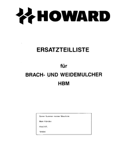 Howard HBM Parts manual catalog PDF Download