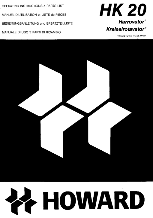 Howard HK20_1985 Parts manual catalog PDF Download