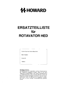 Howard Howard_Hed Parts manual catalog PDF Download