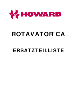 Howard Rotavator_CA Parts manual catalog PDF Download