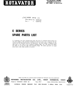 Howard Rotavator_E_series Parts manual catalog PDF Download