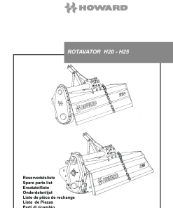 Howard Rotavator_H20_H25 Parts manual catalog PDF Download