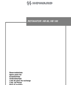 Howard Rotavator_HB80_HB100 Parts manual catalog PDF Download
