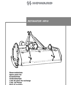 Howard Rotavator_HR10 Parts manual catalog PDF Download