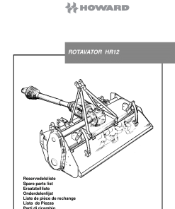 Howard Rotavator_HR12 Parts manual catalog PDF Download