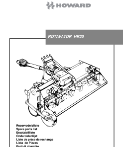 Howard Rotavator_HR20 Parts manual catalog PDF Download