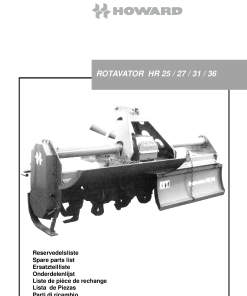 Howard Rotavator_HR25_27_31_36 Parts manual catalog PDF Download
