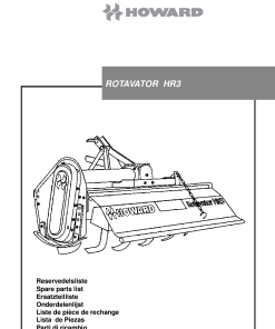 Howard Rotavator_HR3 Parts manual catalog PDF Download