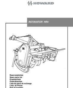Howard Rotavator_HR4 Parts manual catalog PDF Download