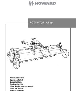 Howard Rotavator_HR40 Parts manual catalog PDF Download