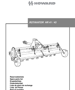 Howard Rotavator_HR41_43 Parts manual catalog PDF Download