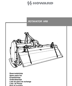 Howard Rotavator_HR8 Parts manual catalog PDF Download
