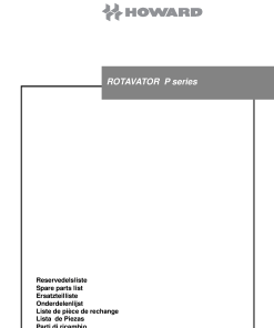 Howard Rotavator_P_series_2 Parts manual catalog PDF Download