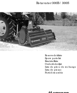 Howard Rotavator_R300B_R300S Parts manual catalog PDF Download