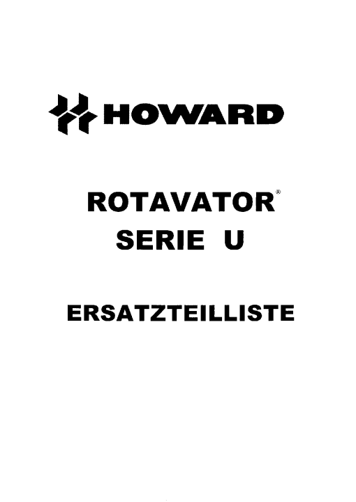 Howard Rotavator_U-series Parts manual catalog PDF Download