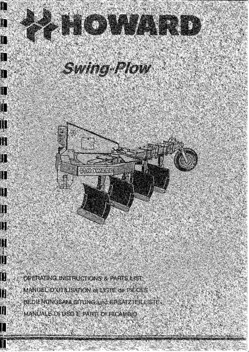 Howard Swing_Plow Parts manual catalog PDF Download