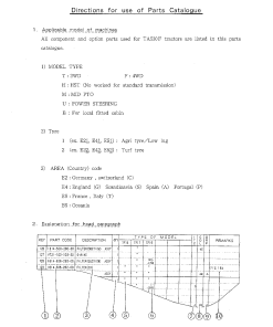 Iseki TA530 Parts manual catalog PDF Download