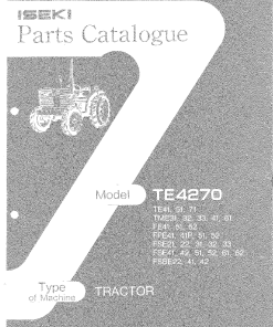 Iseki TE4270 Parts manual catalog PDF Download