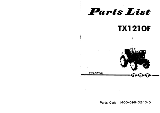 Iseki TX1210 Parts manual catalog PDF Download