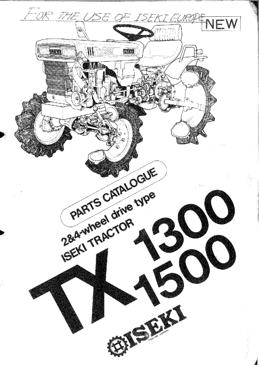 Iseki TX1300_TX1500 Parts manual catalog PDF Download