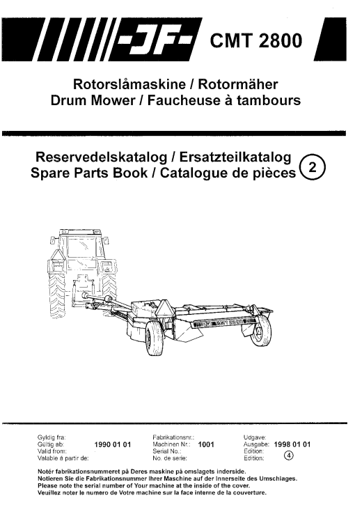 JF_Stoll CMT_2800 Mower Parts manual catalog PDF Download