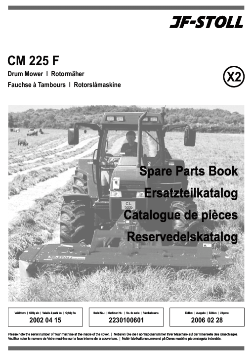JF_Stoll CM_225_F Mower Parts manual catalog PDF Download