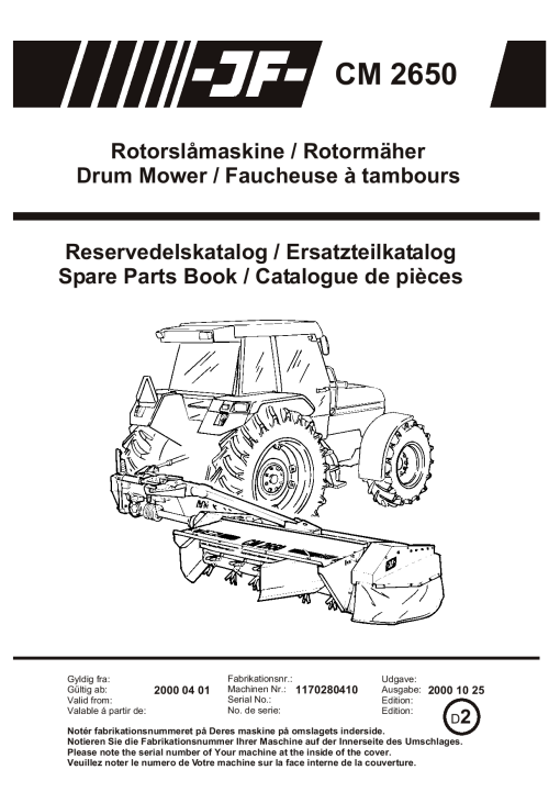 JF_Stoll CM_2650_2000 Mower Parts manual catalog PDF Download