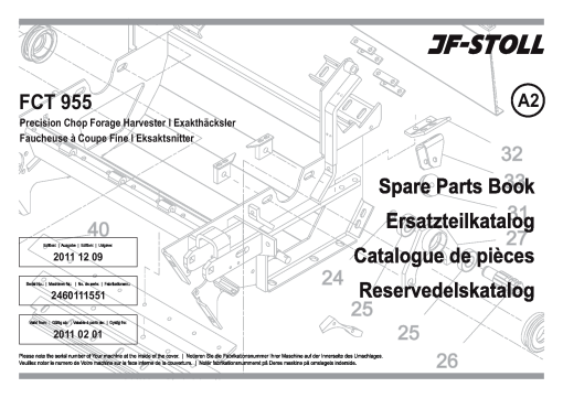 JF_Stoll FCT_955_2011 Forage Harvester Parts manual catalog PDF Download