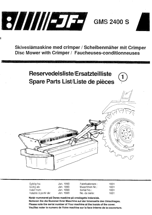 JF_Stoll GMS_2400_S Mower Parts manual catalog PDF Download