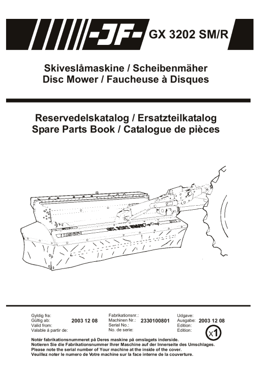 JF_Stoll GX_3202_SM_R Mower Parts manual catalog PDF Download