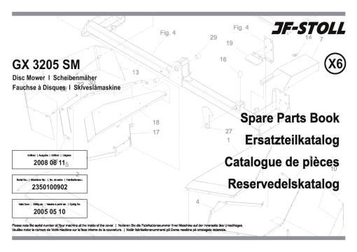JF_Stoll GX_3205_SM Mower Parts manual catalog PDF Download