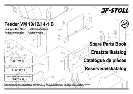 JF_Stoll VM_10_12_14_B_2011 1Auger Diet Mixer Parts manual catalog PDF Download