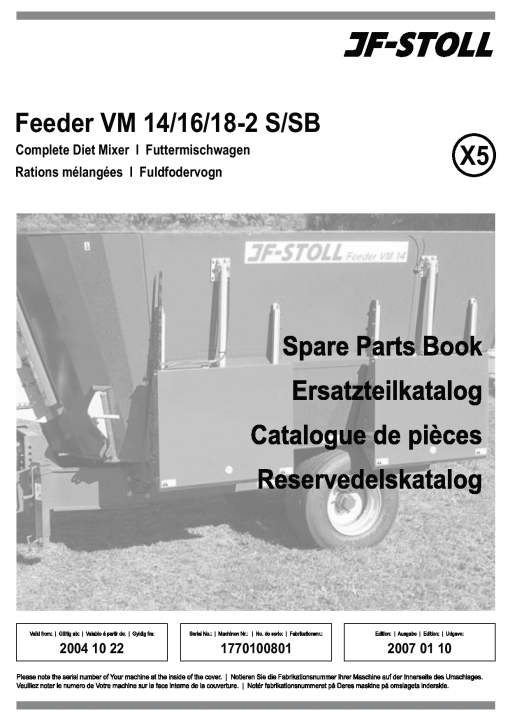 JF_Stoll VM_14_16_18-2-S-SB 2Auger Diet Mixer Parts manual catalog PDF Download