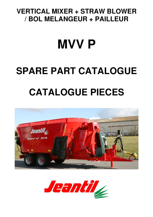 Jeantil MVV_P Parts manual catalog PDF Download