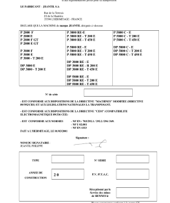 Jeantil P2800_3800_5800_DP3800_5800 Parts manual catalog PDF Download