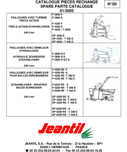 Jeantil P2800_4200_6200_DP4200 Parts manual catalog PDF Download