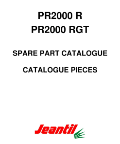 Jeantil PR2000 Parts manual catalog PDF Download