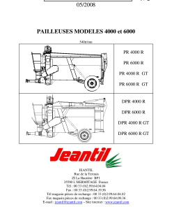 Jeantil PR4000_6000_DRP4000_6000 Parts manual catalog PDF Download