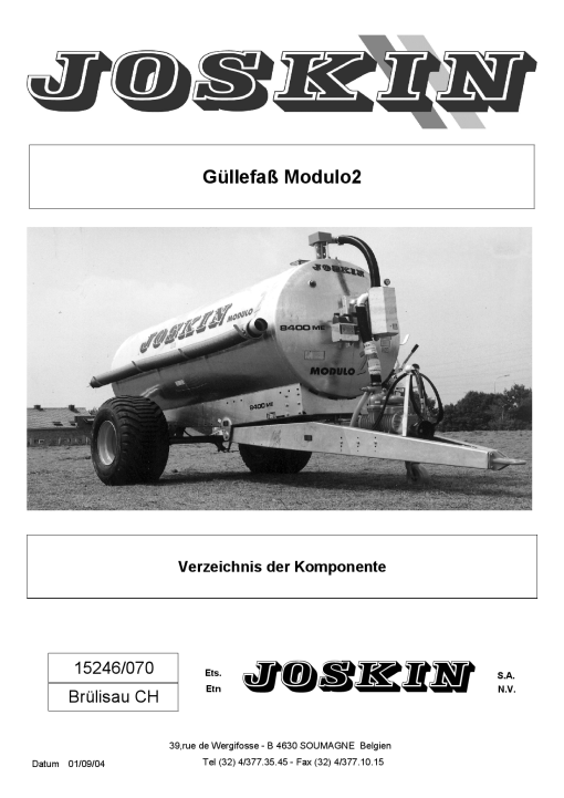 Joskin Modulo2_15246-070 Slurry Parts manual catalog PDF Download