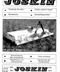 Joskin TR275_ATR275 Combinator Slurry Parts manual catalog PDF Download