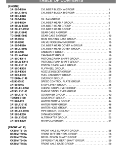 Kioti CK30 Parts manual catalog PDF Download