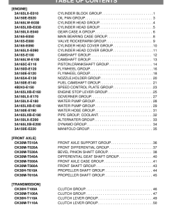 Kioti CK35 Parts manual catalog PDF Download