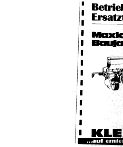 Kleine Franz Maxicorn_M2 Parts manual catalog PDF Download