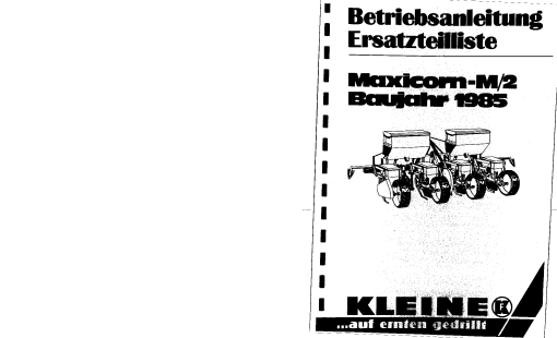 Kleine Franz Maxicorn_M2 Parts manual catalog PDF Download