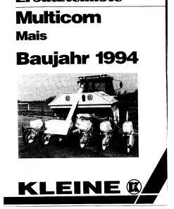 Kleine Franz Multicorn-Mais Parts manual catalog PDF Download