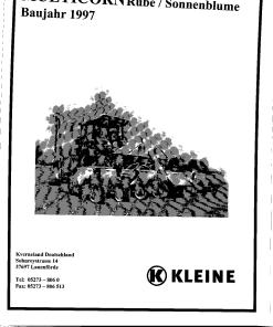 Kleine Franz Multicorn-Rube-Sonnenblum Parts manual catalog PDF Download