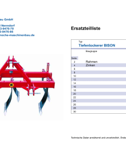 Knoche Bison Scarificator Parts manual catalog PDF Download