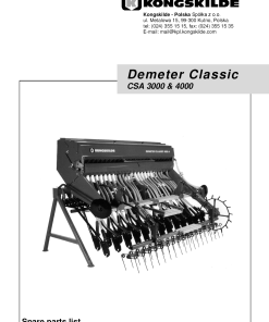 Kongskilde Demeter_Classic_CSA_3000_4000 Parts manual catalog PDF Download